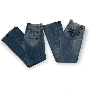 Re Rock For Express Size 10 Denim Jeans Bundle Lot of 2 Boot Cut